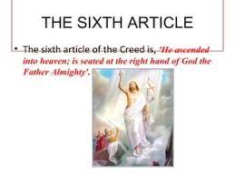Catechism On The Sixth Article Of The Creed